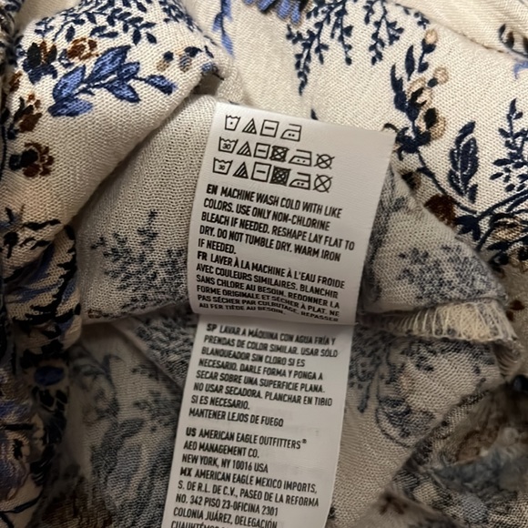 AEO Floral Cold Shoulder Long-Sleeve Dress Like New - Picture 7 of 9